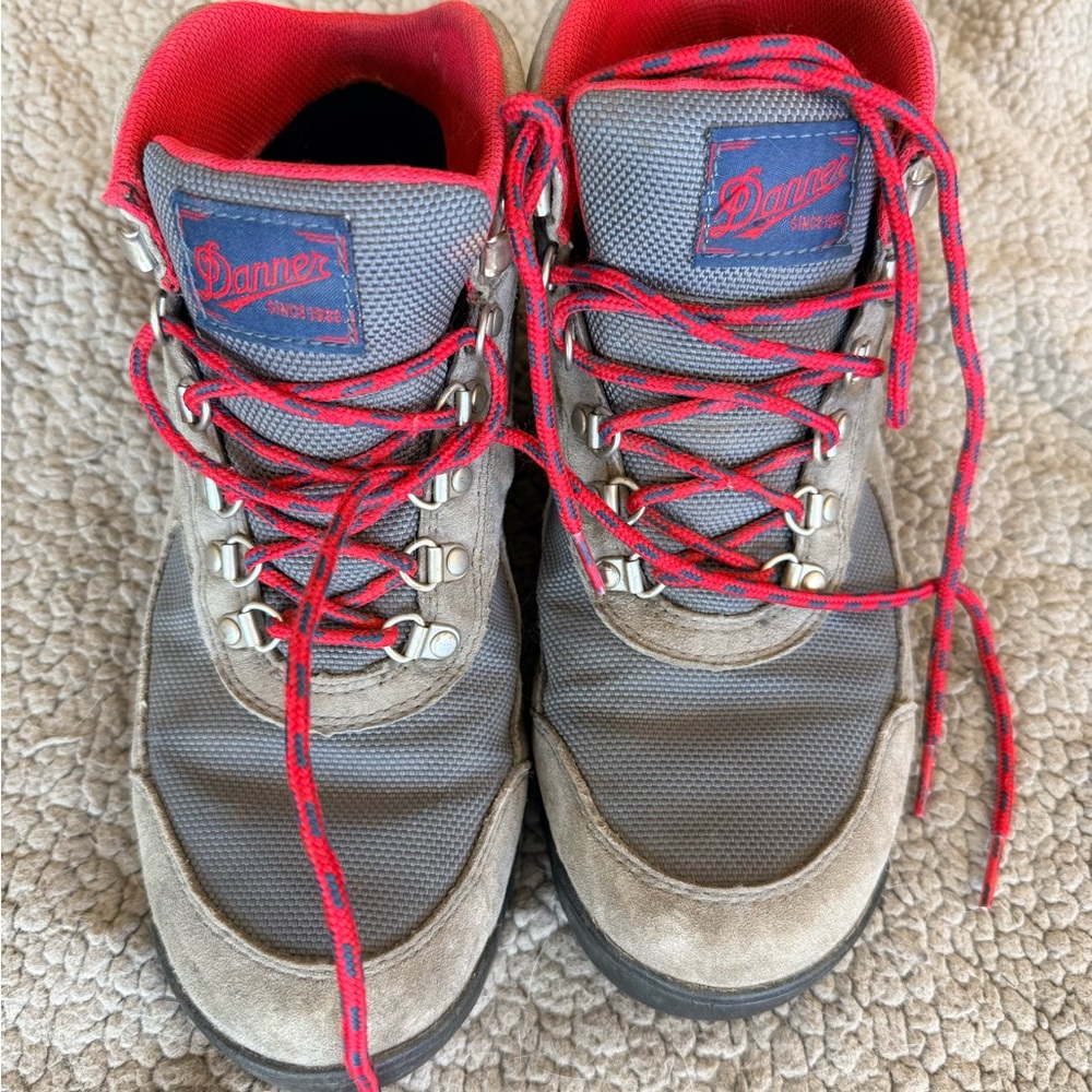 Danner Gray and Red Lace Up Boots